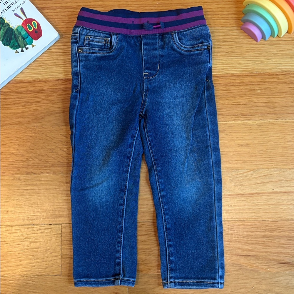 4/$21 2T Cat & Jack Kids Blue Jeans with Purple Waistband